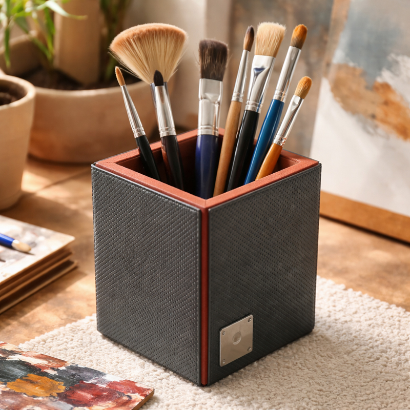 Larkspur Vegan Leather Pen Stand