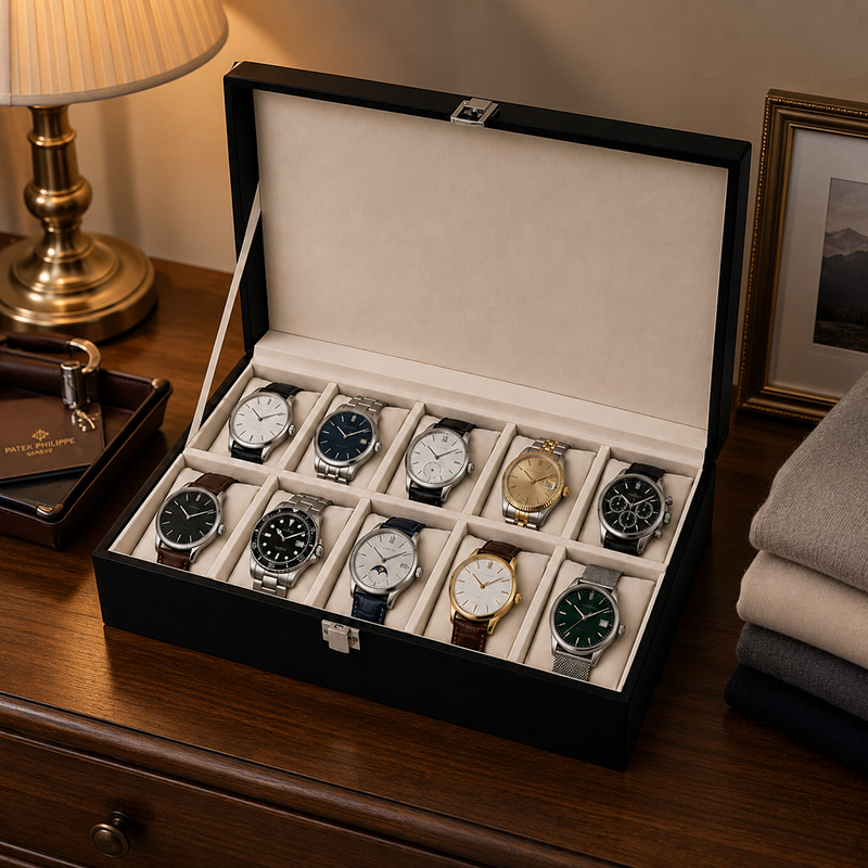 Chestnut Keepsake MDF Jewelbox - Black