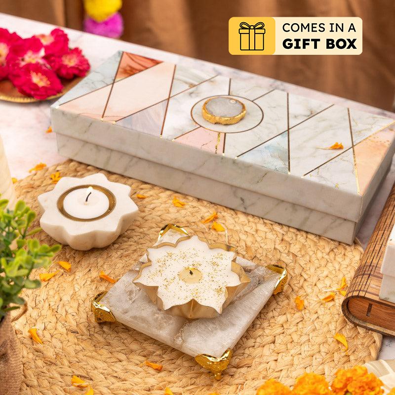 Athviya Agate Gift Box - White