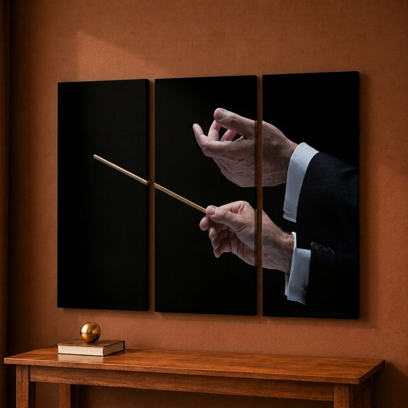 Orchestra Conductor Canvas Wall Painting