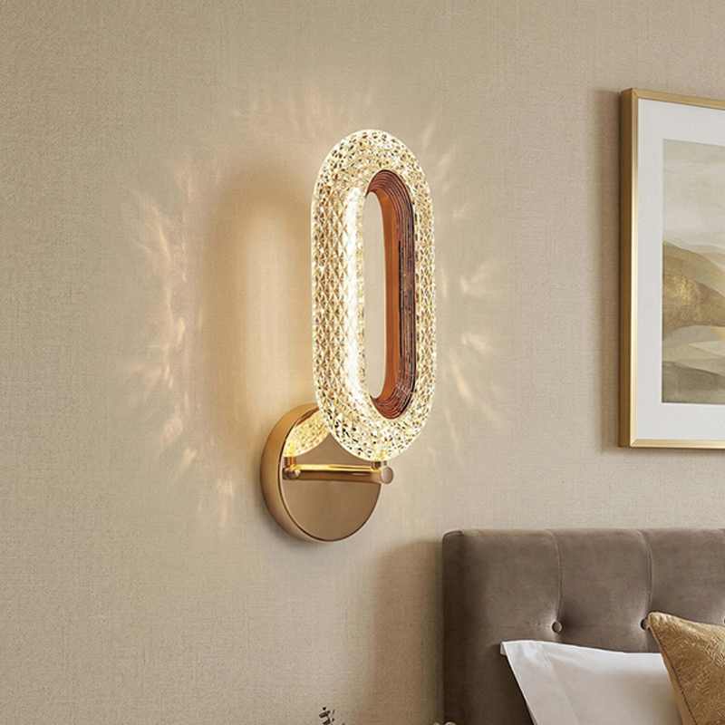 Frost Oval Halo Metal Wall Lamp