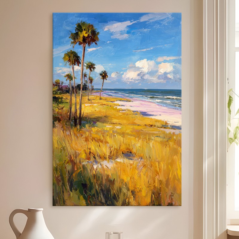 Coastal Grove Gallery Wrapped Canvas Wall Painting