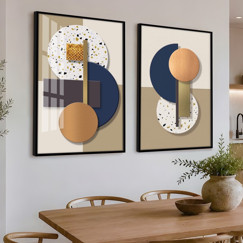 Clover Abstract Wall Art - Set Of Two