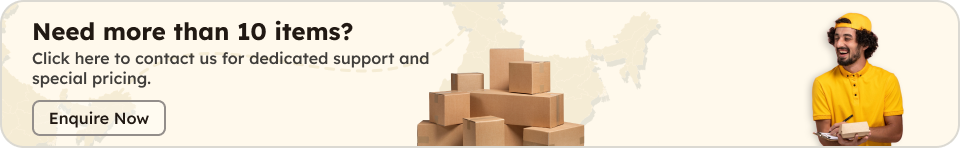 Need more than 10 items?. Get dedicated support, special pricing, and styling help for larger orders. Enquire Now