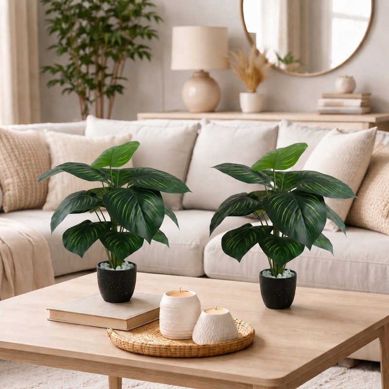 Leaf Lumina Faux Artificial Plant - Set of Two