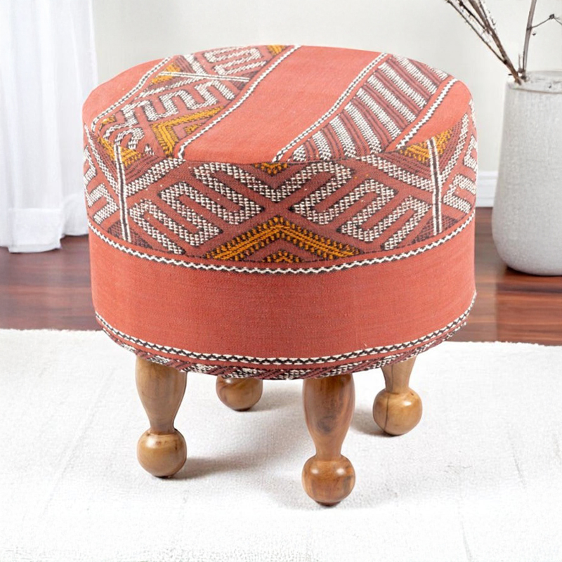 Hverix Acacia Wooden Ottomans