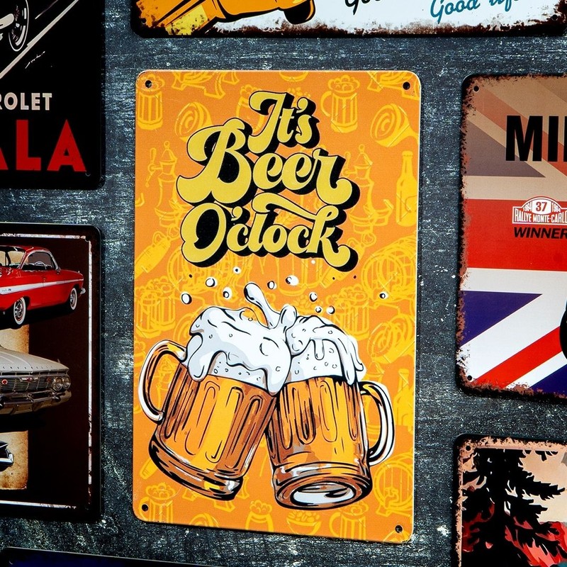Beer O'Clock Metal Wall Accent