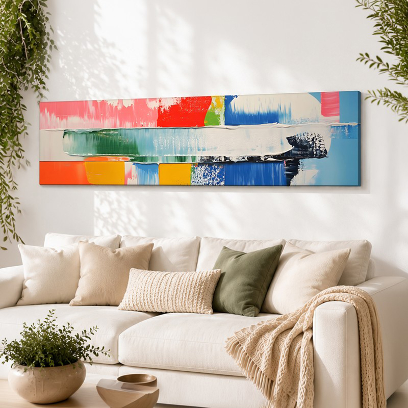 Chromatic Symphony Abstract Canvas Wall Art