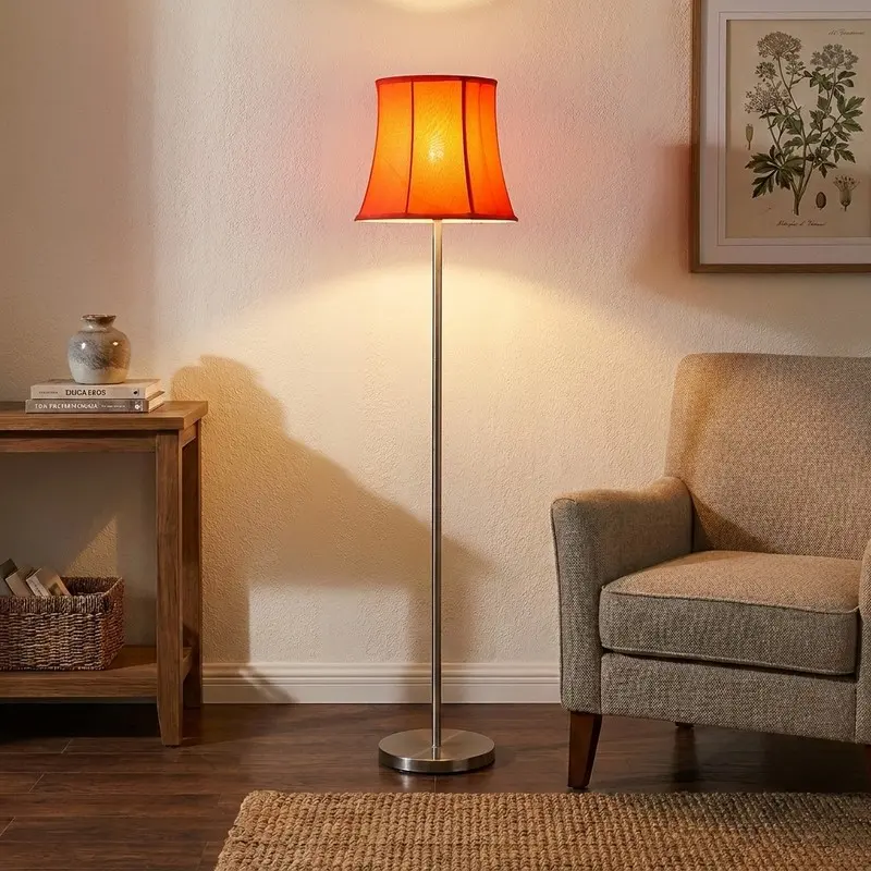 Coral Bell Cotton Floor Lamp