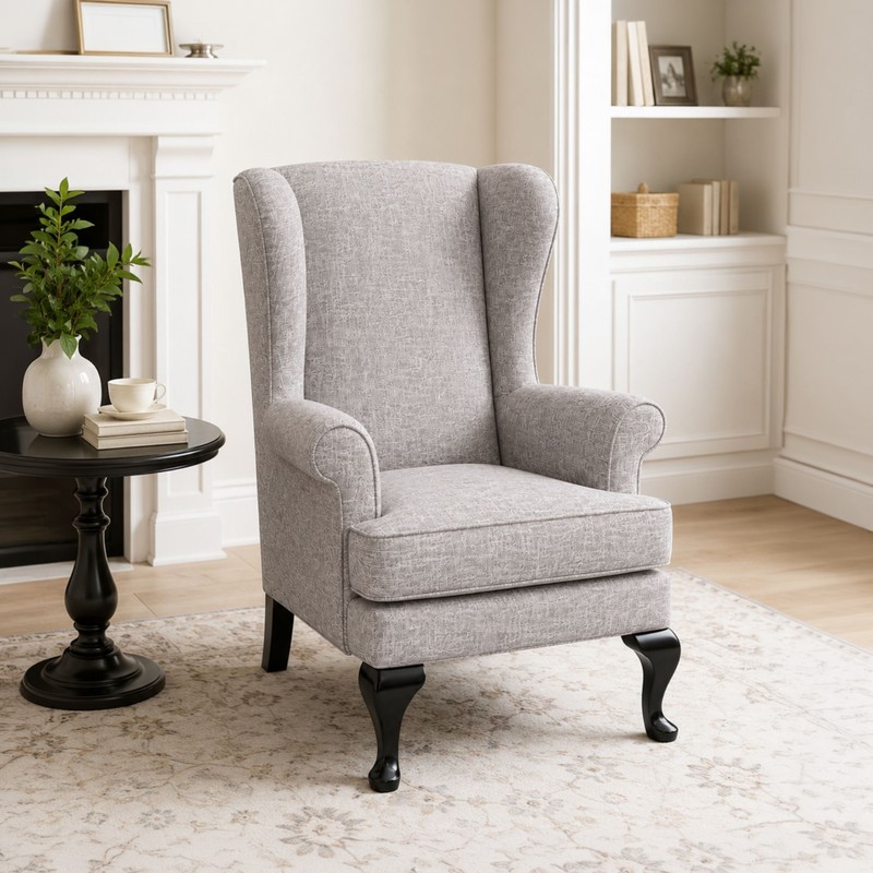 Reclinor Teak Wood & Suede Lounge Chair