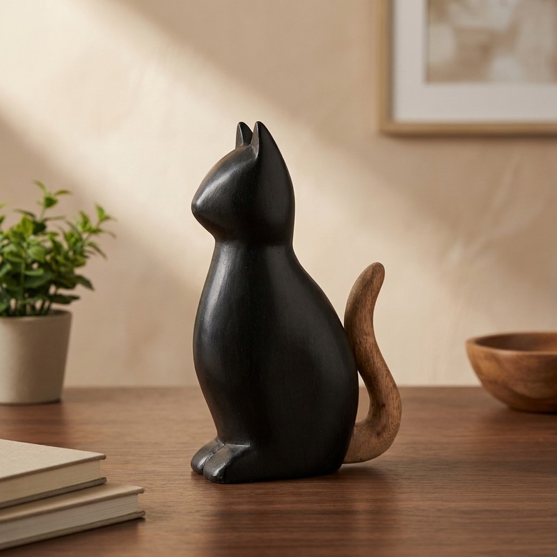 Ebony Prowl Wooden Showpiece