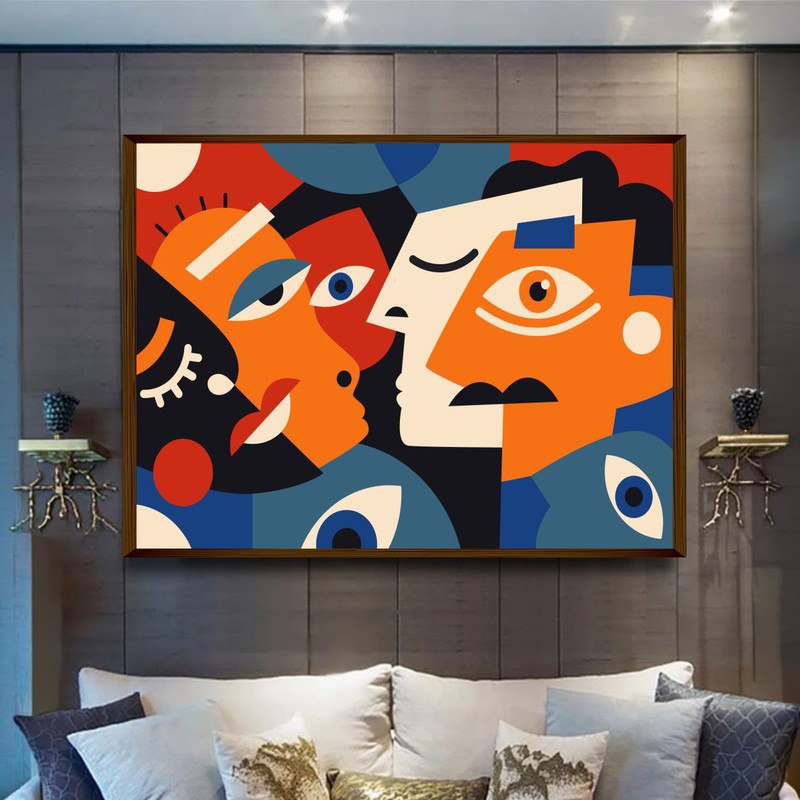 Janiform Canvas Wall Painting