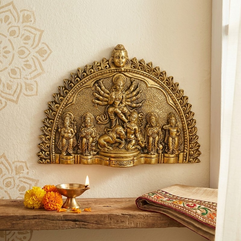 Durga Darbar Brass Wall Accent