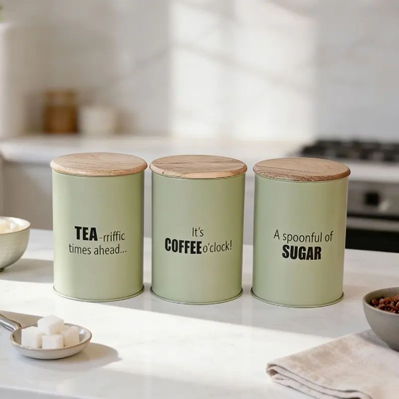 Fresh Harvest Metal Containers (1500 ML) - Set of Three
