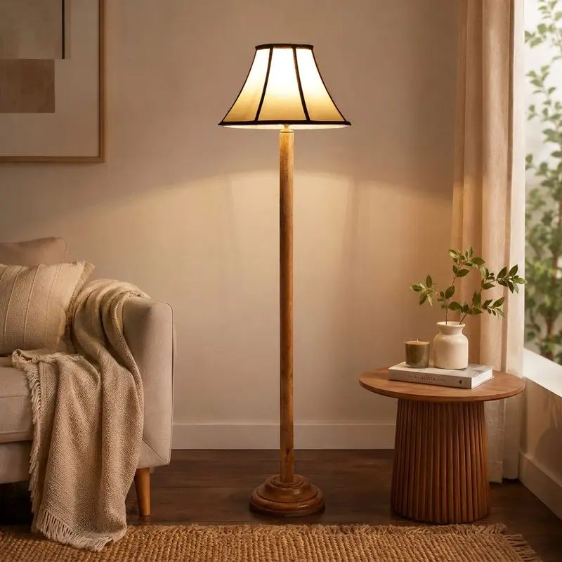 Classic Panel Cotton Floor Lamp