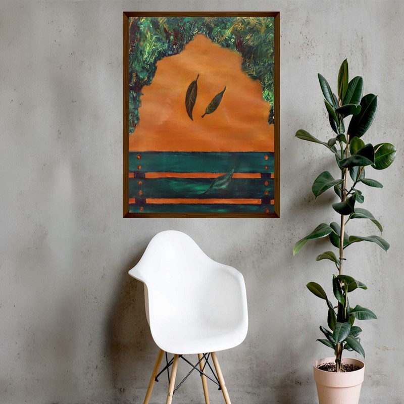 Autumn Leaves Falling Canvas Wall Painting