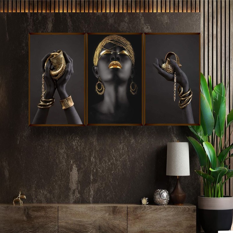 Monilia Canvas Wall Painting - Set of Three