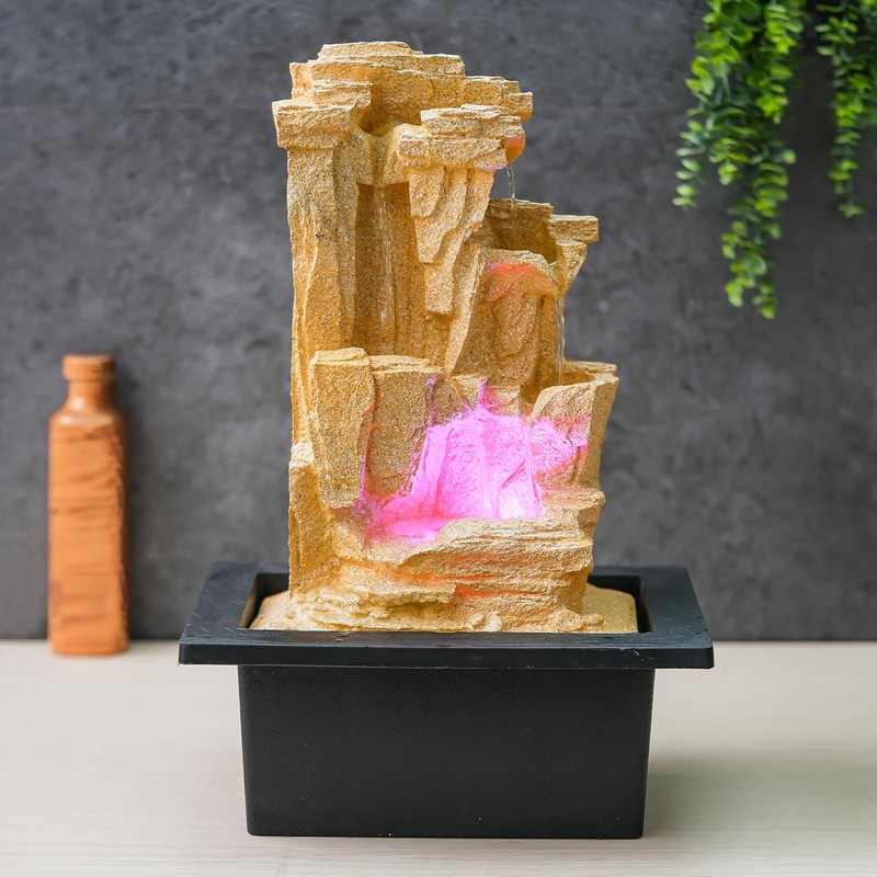 Highland Cascade LED Water Fountain - Ivory