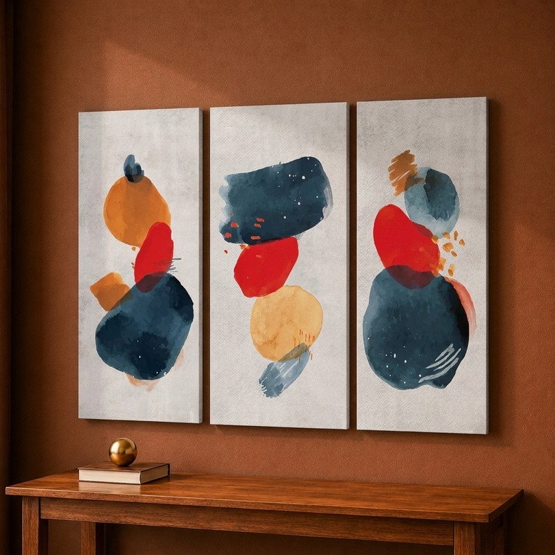 Playful Pebbles Canvas Wall Painting