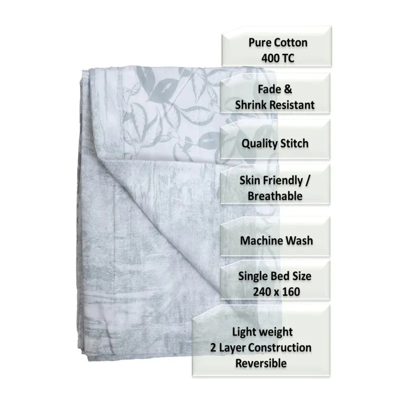 Folded white and pale green dohar with printed text overlays.