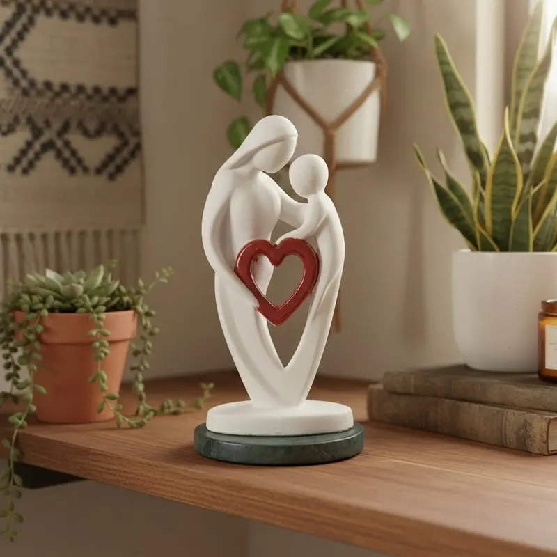 Motherly Affection Resin Showpiece - Red