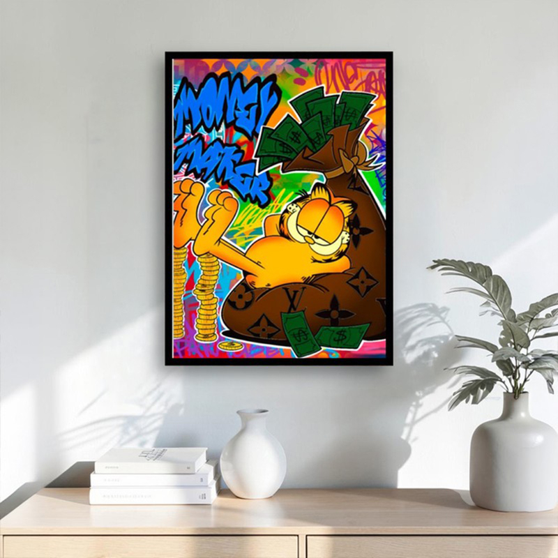 Garfield Louis Vuitton Wall Painting With Frame
