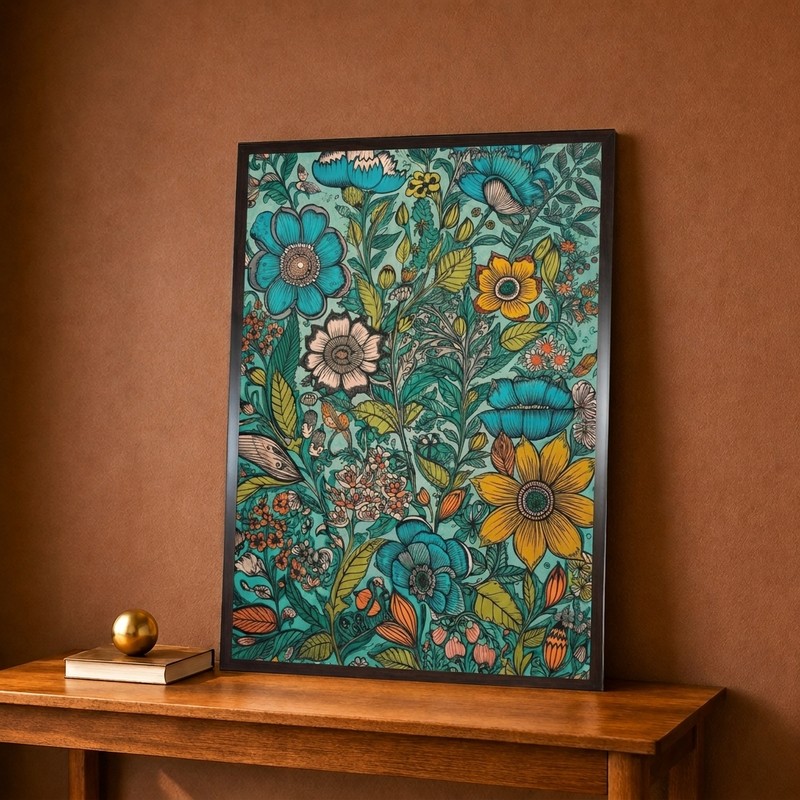 Blue Blossom Canvas Wall Painting