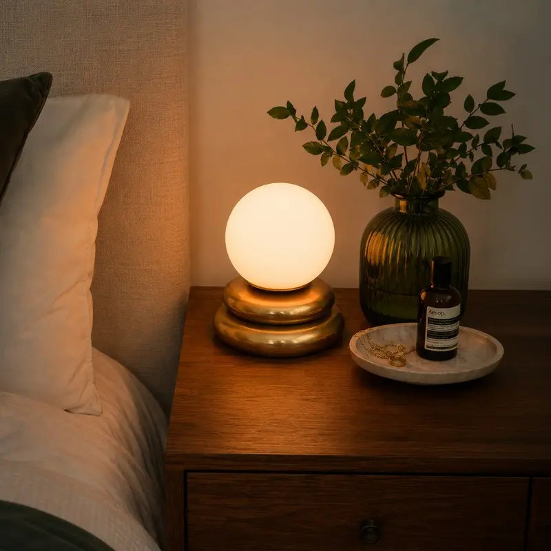 Aurora Globe Glass Table Lamp