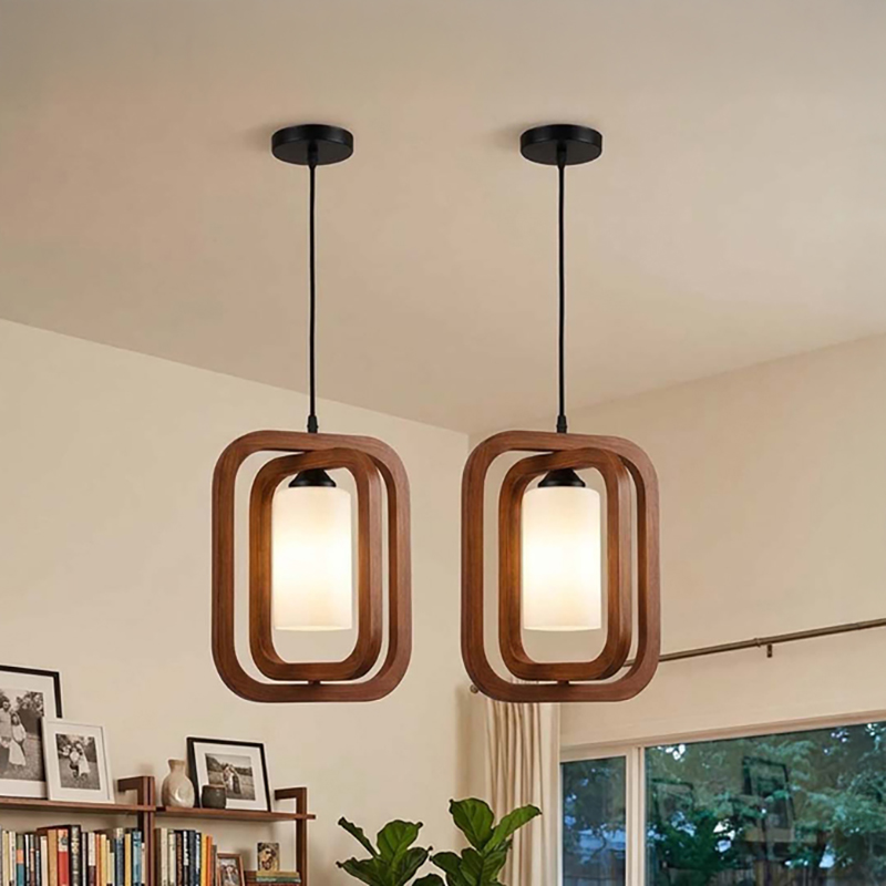 Aria Square Cage Ceiling Lamp - Set of Two