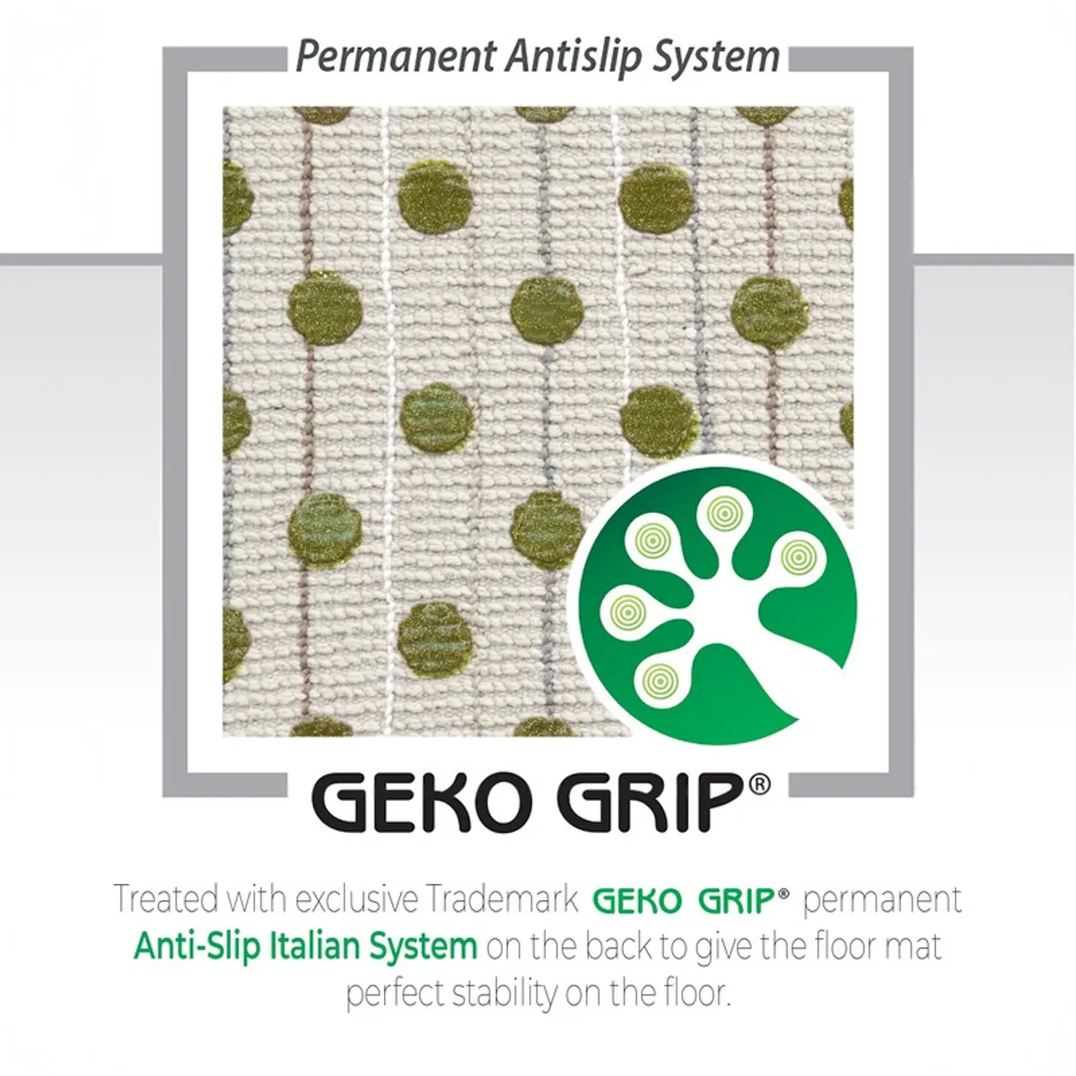 Close-up view of the bath mat underside showing its anti-skid grip texture.