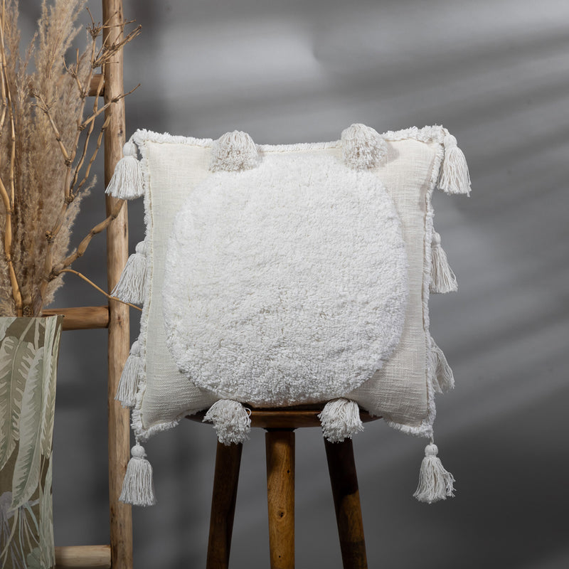 Plushe Tufted Cushion Cover - 18 x 18 Inches