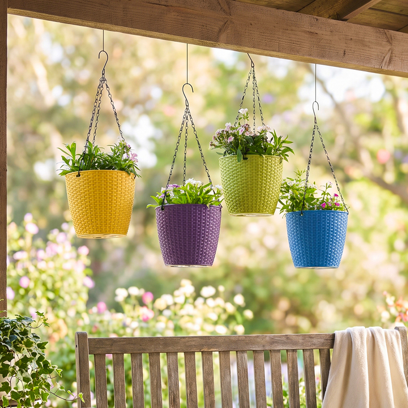 Scandi Groove Rice Husk Planter - Set of Four