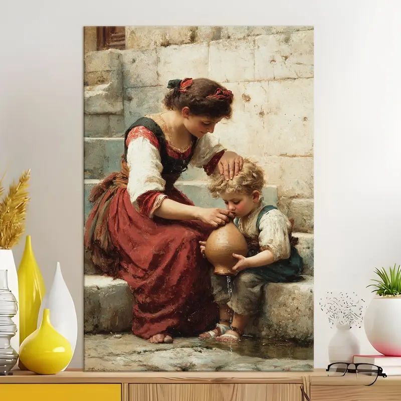 Motherly Love Canvas Wall Painting