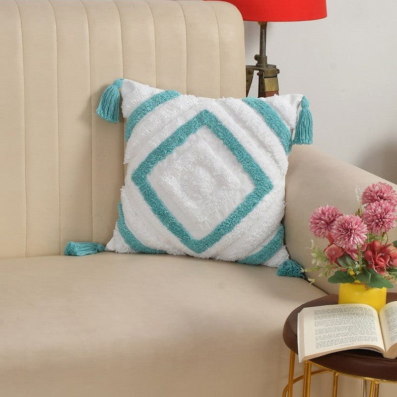 Kasper Chroma Tufted Cushion Cover - Blue