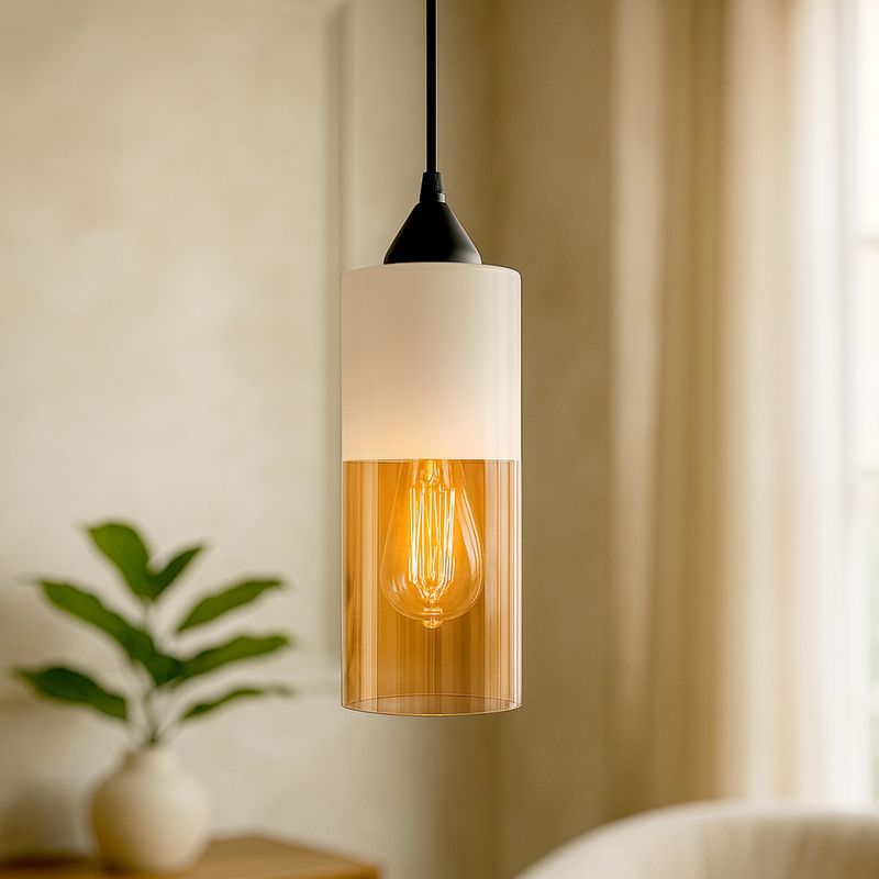 Capsule LED Glass Ceiling Lamp - White