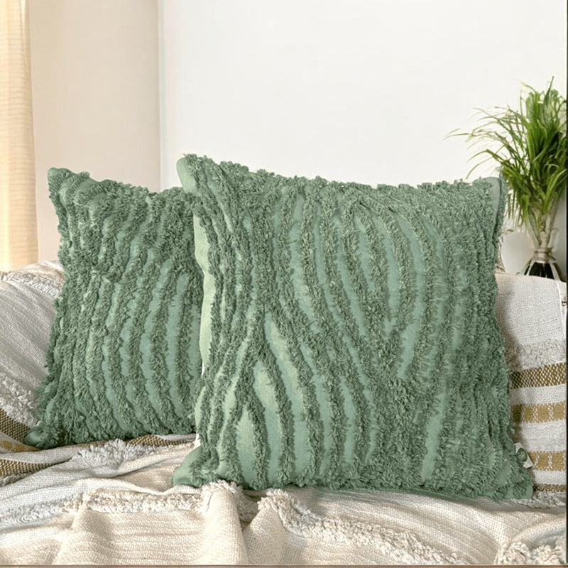 Sage Rest Tufted Cushion Cover Set - Set Of Two