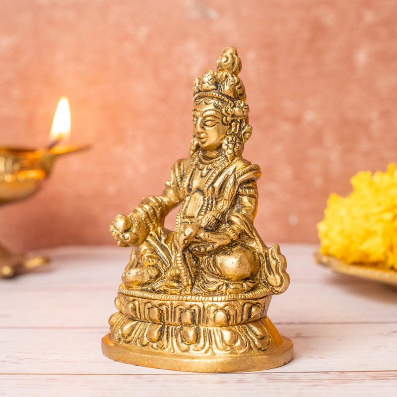 Lord Kubera Brass Idol