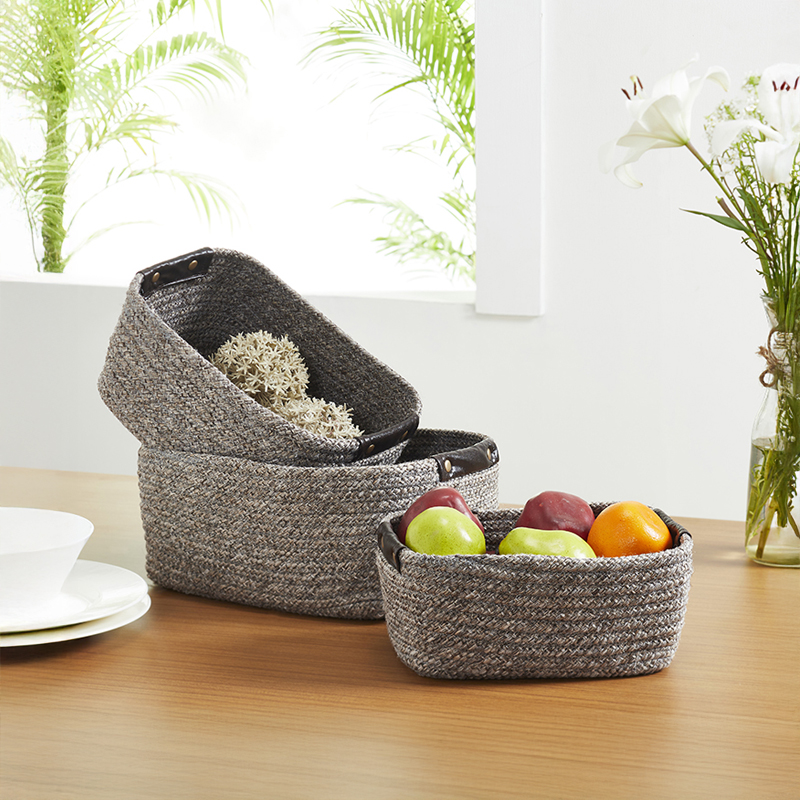 Earth Weave Storage Basket (Brown) - Set of Three
