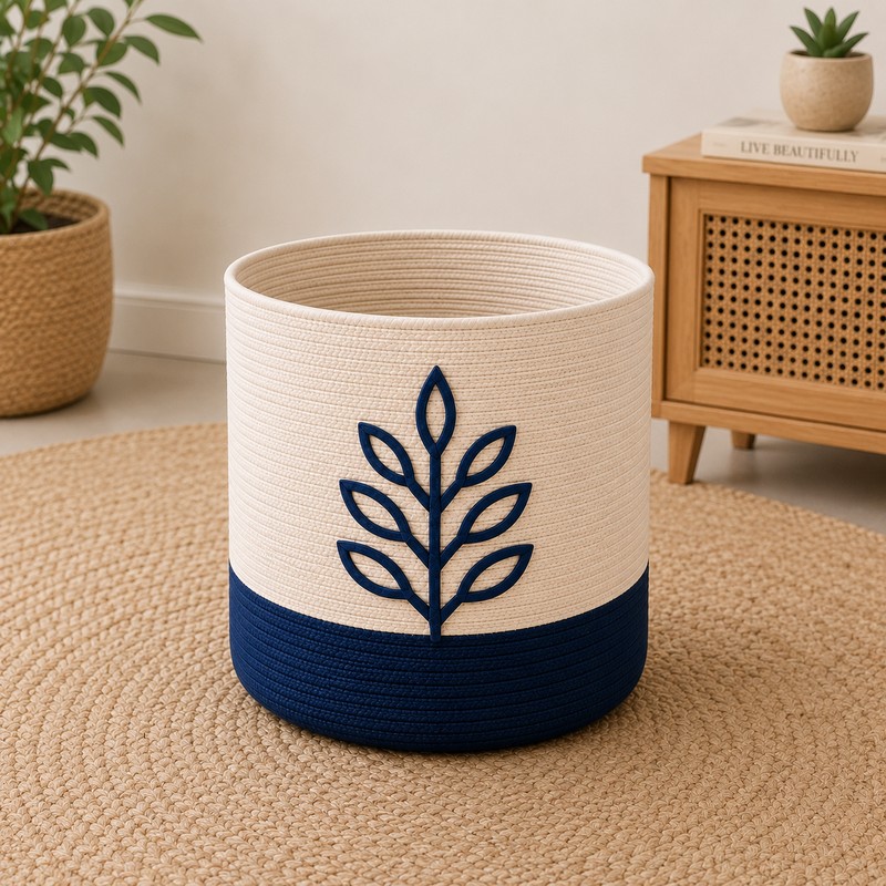 Rioware Clover Cotton Storage Basket - 28.3 L - 28.3 L