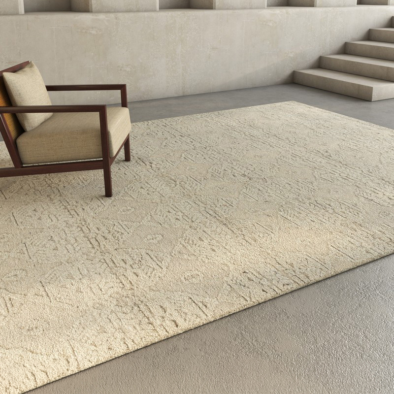 Jaipur Rugs Matelasse Hand Knotted Carpet - Cream, Beige - 6 x 10 ft