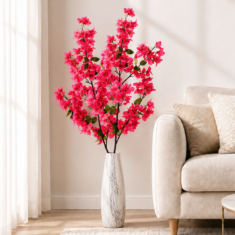 Blush Bloom Bougainvillea Artificial Flower Stick - Set of Two