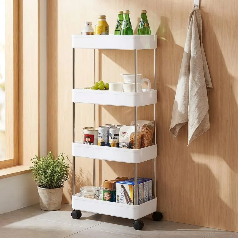 Flexi 4 Tier Freestanding Racks - White