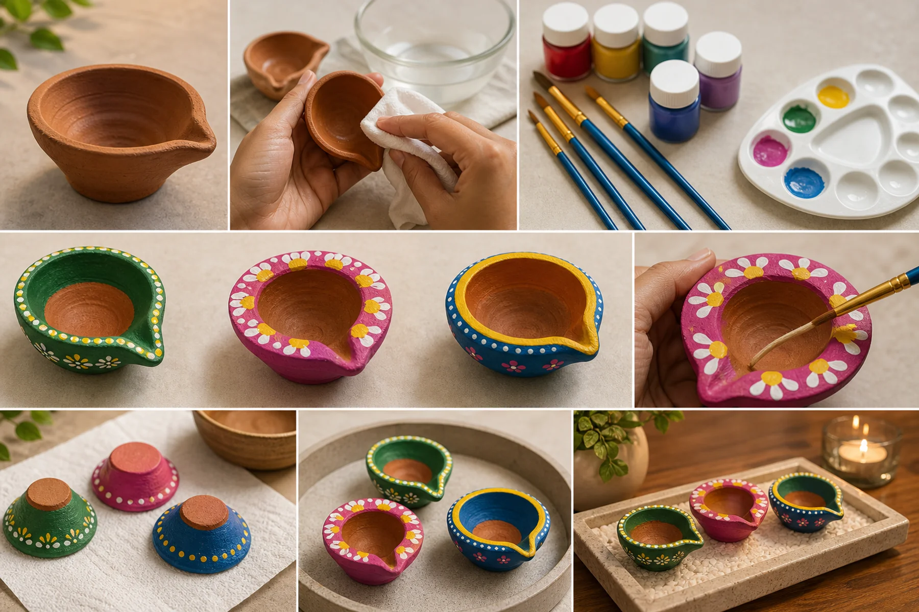 Diya Painting: A Step-by-Step Guide for Safe Display