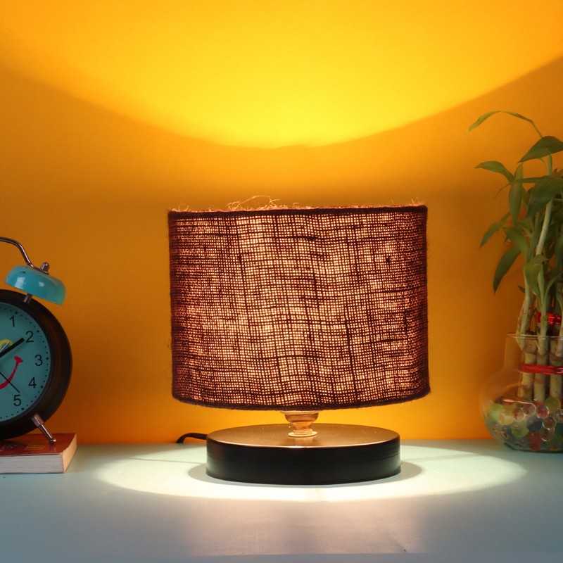 Viriditas Wooden Table Lamp - Maroon