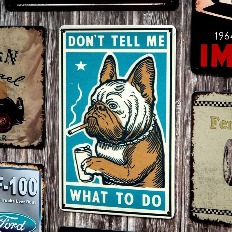 Don't Tell Me Metal Wall Accent