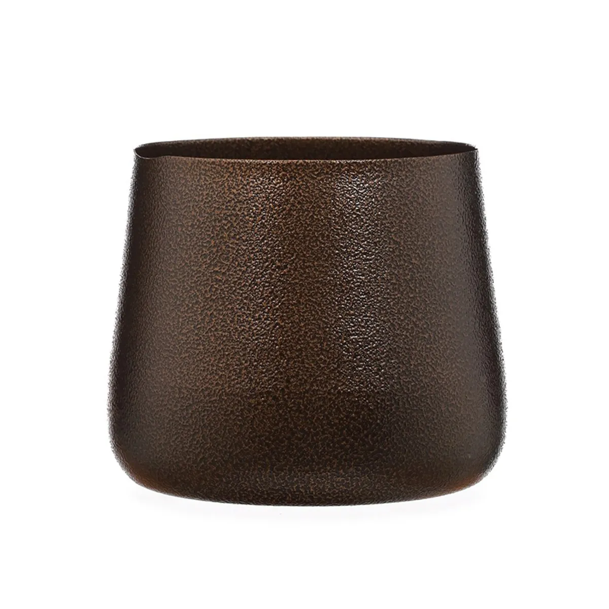 Standalone brown textured planter shown against a white background