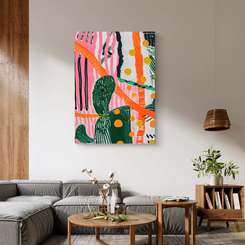 Wild Cactus Canvas Wall Painting - Small