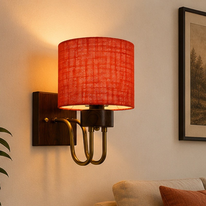 Aurevia Loop Jute Wall Lamp - Orange