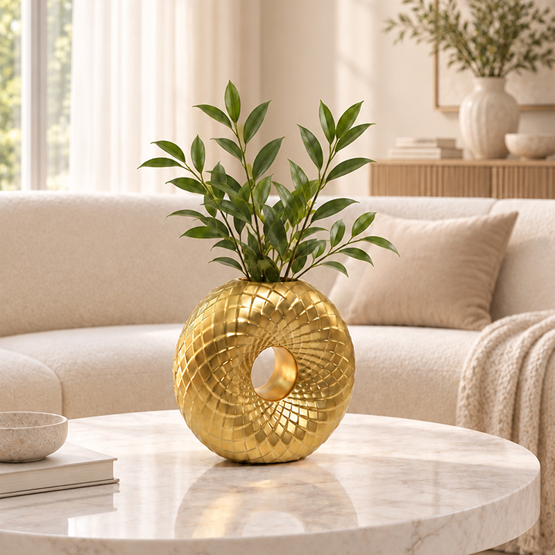Lustre Orb Ceramic Vase