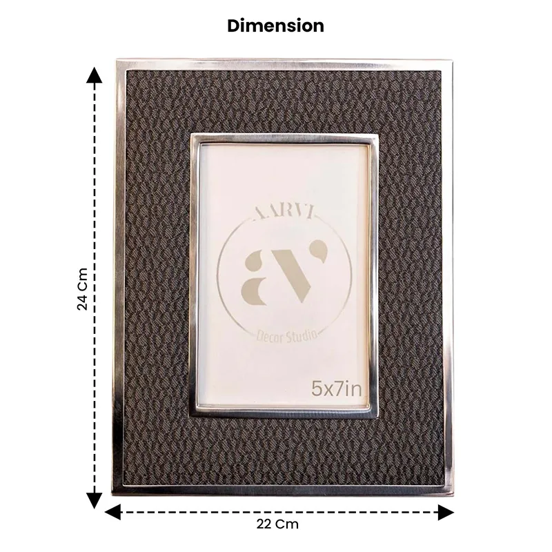 Black rectangular photo frame with dimension markings shown in the image